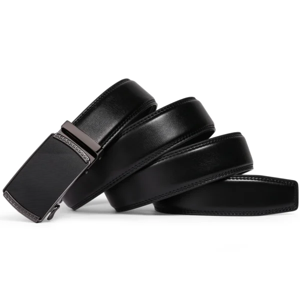 Haxer Leather Belt Automatic Ratchet Buckle Slide Belt - Image 2