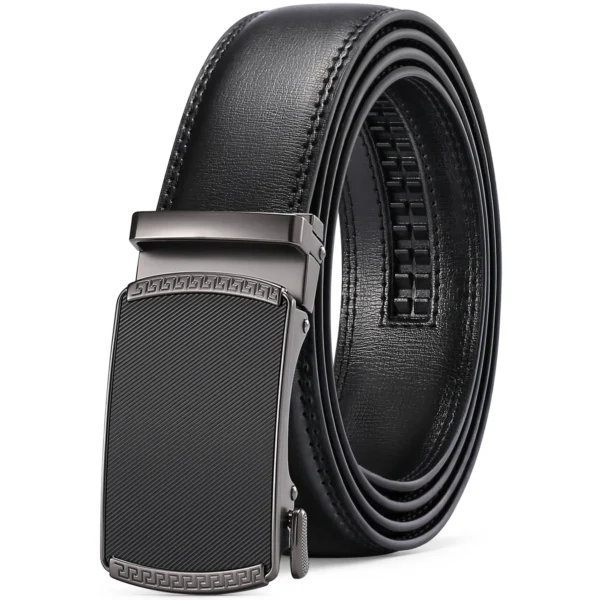 Haxer Leather Belt Automatic Ratchet Buckle Slide Belt - Image 3